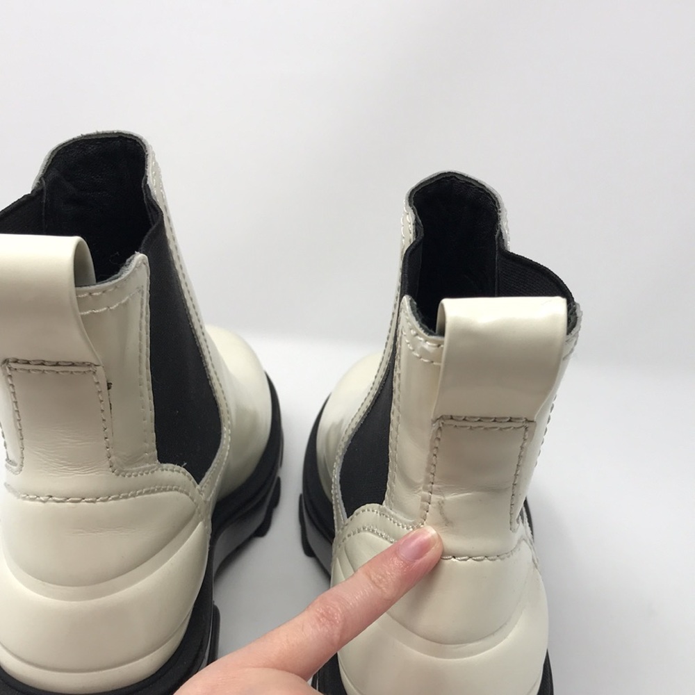 Rag & Bone White Leather Shaye Boots - Picture 8 of 9